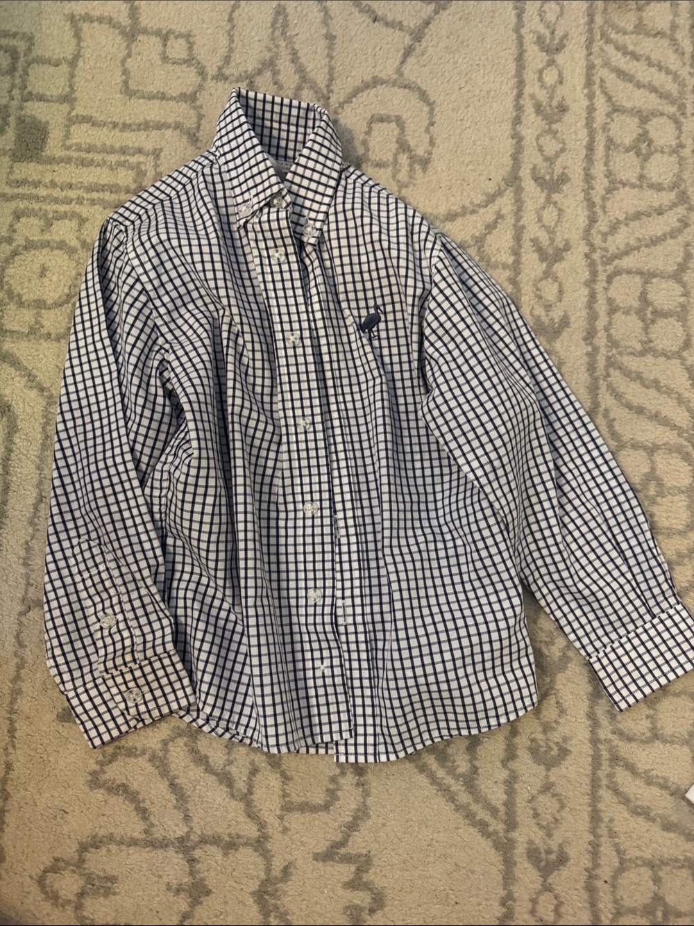 Beaufort Bonnet boys Check Button-Down Shirt - White & Navy